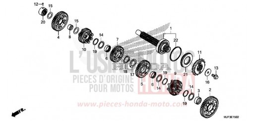 GETRIEBE (GEGENWELLE) (CRF1000D) CRF1000DG de 2016